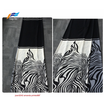 Black-out 100% Polyester Nida Printed Abaya Fabric